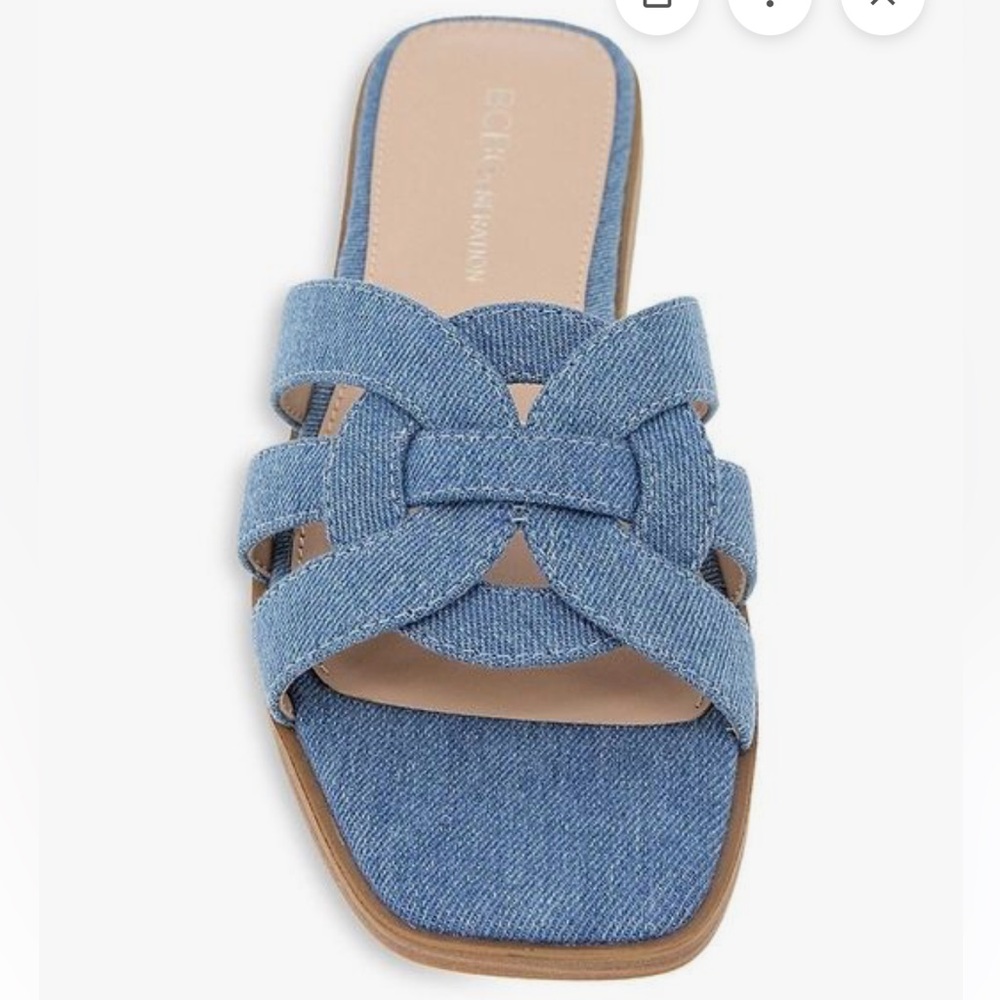 NWT BCBG Generation Denim Slide Sandal 8.5